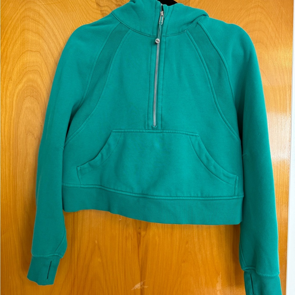 Lululemon Scuba Oversized Half Zip Hoodie Size XS/S Kelly Green